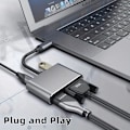 Miniatyrbillede 4 af 5: USB C Hub til HDMI VGA Multiport Adapter, 4-i-1 USB C til Vga Multiport