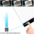 Miniatyrbilde 5 av 5: A5 Lysbord 3.5W 0.6A 3 Trinn Dimbar Berøringsfølsom LED Tegnebrett LED Lysbord for Kalligrafi 2D Animasjon