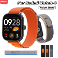 Pikkukuva 2 / 5: Nylon Xiaomi Redmi Watch 4:lle Säädettävä Joustava Ranneke Rannekoru iWatch Mi Band 8 Prolle Musta2 Black2 For Redmi Watch 4