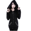 Miniatyrbilde 1 av 5: Avslappet genser med hette for damer Svart Black 2XL