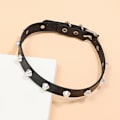 Pikkukuva 8 / 9: Punk Rock Niitattu PU Nahkainen Kaulakoru Miesten Muoti Niitti Piikki Hobnails Choker Soliskuoppa Kaulakoru Short & Long Alternating Nails
