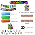 Pikkukuva 3 / 5: Rainbow Friends syntymäpäiväjuhlan koristebanneri topper-ilmapallo lapsille
