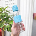 Pikkukuva 1 / 5: Vuotamaton lasten vesipullo, söpö lasten sarjakuva-apina, muovinen taiteellinen tuore, suuri kapasiteetti ulkoilu 420ml sininen 420ml/600ml
