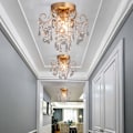 Miniatyrbilde 4 av 5: Mini krystall-lysekroner krystall taklampe liten gull nedfelt taklampe for inngang soverom bad hall garderobe E12