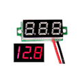 Pikkukuva 1 / 5: Voltmeter 3-30v DC Digitaalinen autoon veneeseen asuntovaunuun matkailuautoon moottoripyörään Ed RED