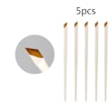 Pikkukuva 1 / 5: Päivitä terä eyeliner-sivellin ultraohut hieno kulma litteä kulmakarvasivellin silmämeikkisiveltimet tarkka yksityiskohtainen sivellin v white Eyeliner 5pcs
