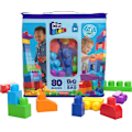 Miniatyrbild 1 av 6: MEGA BLOKS First Builders Toddler Blocks Leksakssats, Stor Byggpåse med 80 Bitar och Förvaring, Blå, Ålder 1+ År