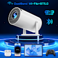 Miniatyrbilde 4 av 5: [2025 Oppgradert & Android 11.0] Mini Projektor Native 720P HD, Støtter 4K 1080P WiFi 6, Bluetooth, Auto Keystone
