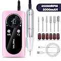 Miniatyrbild 1 av 8: Laddningsbar elektrisk nagelfil för akrylgel nagel manikyr pedikyr set nagelsalonger Pink