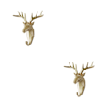 Miniatyrbillede 4 af 5: 1/2/3/5 Robust og holdbar dyrehoved nøglekrog til enkelt gylden (hjort) golden (deer) 2 Set