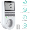 Miniatyrbilde 1 av 5: Programmerbar digital stikkontakt med LCD-skjerm Ukentlig digital timer 12t/24t/7-dagers stikkontakt