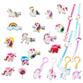 Miniatyrbilde 2 av 5: 24-dagers Unicorn-kalender Nedtelling Unicorn Hårspenner Ringer Overraskelse Blindboks For Jenter Julegave