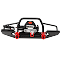 Miniatyrbilde 2 av 8: Metallfrontfanger med 2 LED-lys vinsj fjernkontroll egnet for TRX4 SCX10 RC-bil