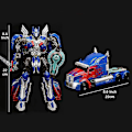 Miniatyrbillede 4 af 5: Transformer legetøj Optimus Prime legetøj, transformerbar bilrobot, transformerbar actionfigur model, børnefødselsdagsgave