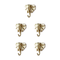 Pikkukuva 3 / 5: 1/2/3/5 Vahva ja kestävä eläinpään avaimenkoukku yksinkertaiselle kullalle (elefantti) gold (elephant) 5 Sets