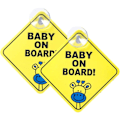 Miniatyrbild 1 av 4: 2st Baby on Board-skylt för bil, bilmagnetisk reflekterande säkerhet W