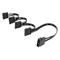 Miniatyrbilde 1 av 5: 4-pin IDE stor til 2/3/4/5 harddisk strøm 4P til Sata Y splitter adapterkabel null - C 0.05