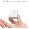 Miniatyrbilde 1 av 5: USB Veggladerblokk 2-pakning Dobbel Port Kubeplugg Strømladeradapter Mursten for Apple iPhone