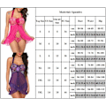 Pikkukuva 5 / 5: Naiset Seksi Alusvaatteet Mesh Push-Up Halter Kaula-Asun Yöasu Musta Black 3XL