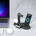 Miniatyrbillede 4 af 4: Trådløs Ladestation - Multifunktionel 4-i-1 Kompatibel med Apple Mobil Airpods iwatch Trådløs Opladning