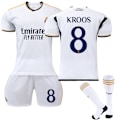 Miniatyrbillede 1 af 2: 2023-2024 Real Madrid Hjemme Børnefodboldtrøje Nr. 8 KROOS No. 8 KROOS 6-7 Years