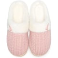 Miniatyrbilde 1 av 4: Dame Slip-on Fuzzy Tøfler Hjemmesko Memory Foam Tøfler Scuff Utendørs Innendørs Varme Plysj Soveværelsessko med Fuskepelsfôr
