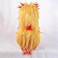 Miniatyrbilde 4 av 5: Demon Slayer Rengoku Kyoujurou Cosplay Kostyme Kimono Uniform Antrekk Halloween Party Anime Rollespill Fancy Dress Sett -c Bare Only Wig One Size - Wig
