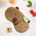 Miniatyrbild 1 av 4: 2-pack Söta Ögonmasker för Sömn med Justerbar Rem för Sömn Plysch Ögon Skugga Mjuk Lätt Ögonmask