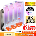 Miniatyrbild 1 av 6: 3-pack Oleofobisk Beläggning Dammtät Enkel Installation Skärmskydd för IPhone 13 11 12 14 15 Pro Max Mini XR 16 15 Plus Glas För iPhone XR[qb] For iPhone XR 3 Pieces