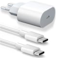 Miniatyrbilde 1 av 4: 20W USB-C hurtiglader + 20W 1M USB-C til USB-C-kabel for iPhone 15 Pro Max - iPhone 15 Plus - iPhone 15 Pro - iPhone 15-WELLNGS