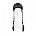 Miniatyrbilde 4 av 5: Barn Jente Onsdag Addams Family Kostyme Halloween Kjole Bursdagsfest Kjole Belte Parykk Dress Belt Wig 160cm