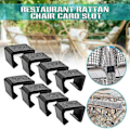 Miniatyrbillede 2 af 5: Fletmøbelklemme i rattan - Multifunktionel flettet sofasamlingsbeslag - Holdbar udendørs rattanbetræk Card Slot 5.25cm pack of 8