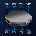 Pikkukuva 2 / 5: Päivitetty TV-BOX Android 12.0 32 Gt, 4 Gt 6K HD Quad Core BT 5.0 Media Player 5GWIFI British regulations