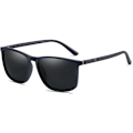 Miniatyrbillede 1 af 3: SunShadeX/Designer-001-Solbriller-1-Vintage Kvadrat: Polariseret, UV400 Beskyttelse, Unisex Dark Blue Frame