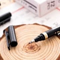 Pikkukuva 5 / 5: Kalligrafia-kynät, 6 kpl kalligrafia-kynäsetti kirjainta varten, musta harjakynä käsin kirjoittamiseen (4 kokoa)