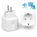 Miniatyrbillede 2 af 2: Socket WIFI-stikkontakt europæisk standard 16A med måling WIFI smart socket CE-produktcertificeringsstikkontakt 3 huller trådløs