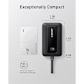Pikkukuva 6 / 6: Varavirtalähde, 10 000 mAh nopea kannettava laturi sisäänrakennetulla USB-C-kaapelilla, pikalataava akku