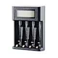 Miniatyrbillede 4 af 5: Smart digital oplader til 4 AA og AAA batterier, sort