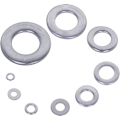 Miniatyrbilde 4 av 8: Metallbrikker (580 stykker) med plastboks - 9 forskjellige størrelser av rustfrie stålskiver M2, M2.5, M3, M4, M5, M6, M8, M10 og M12 - Flat skive