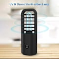 Miniatyrbillede 2 af 3: UV-steriliseringslampe/ozon-germicid dobbeltlampe steriliseringslys (sort) 1 stk.