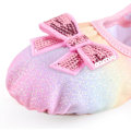 Miniatyrbillede 2 af 5: Balletsko til piger Cross Strap Dancesko Regnbue Rainbow 35