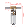Pikkukuva 2 / 7: DC-vaihdemoottori roboteille 60RPM kaksoisakseli matala melu DC12V matovaihdemoottori-1kpl.