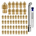 Miniatyrbild 1 av 5: 56 st 3d-skrivarmunstycken Mk8-munstycken 0,4 mm mässing 3d-skrivarmunstycken för -8 / -10 / 3 / 3 V2/ 3s