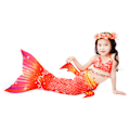 Miniatyrbillede 2 af 5: 9-delt pige havfrue finne badedragt prinsesse bikini monofin badetøj sæt MY11 MY11 110