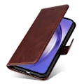 Miniatyrbillede 6 af 9: SKALO Samsung A55 5G PU Læder Wallet Case - Flere Farver Brown Brown