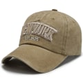 Miniatyrbillede 1 af 5: Vasket bomulds kasket til mænd forår sommer NEW YORK Retro bogstav broderi snapback kasketter til kvinder blød top trucker far kasketter khaki Khaki Adjustable