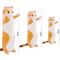 Miniatyrbild 3 av 5: Katt plysch kudde docka leksak mjuk katt gosedjur lång kudde leksak kattunge kroppskudde present till barn och flickvän (brun, 70cm)