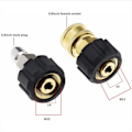 Miniatyrbillede 4 af 5: 2 x højtryksvaskeslange adapter hun til 3/8\" hurtigkobling til M22 14mm hun