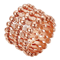 Miniatyrbild 1 av 5: S925 Silver Ringarmband 2-i-1 Transformerbart Ringarmband Teleskopiskt Ring för Kvinnor DB Roséguld Rose Gold No Diamond