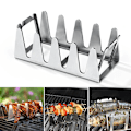 Miniatyrbillede 4 af 5: Bærbar udendørs grill i rustfrit stål til camping 2 pcs